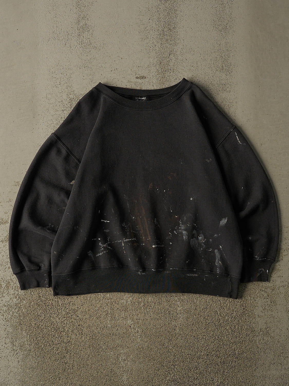 Vintage 90s Sun Faded Black Blank Crewneck (M/L)