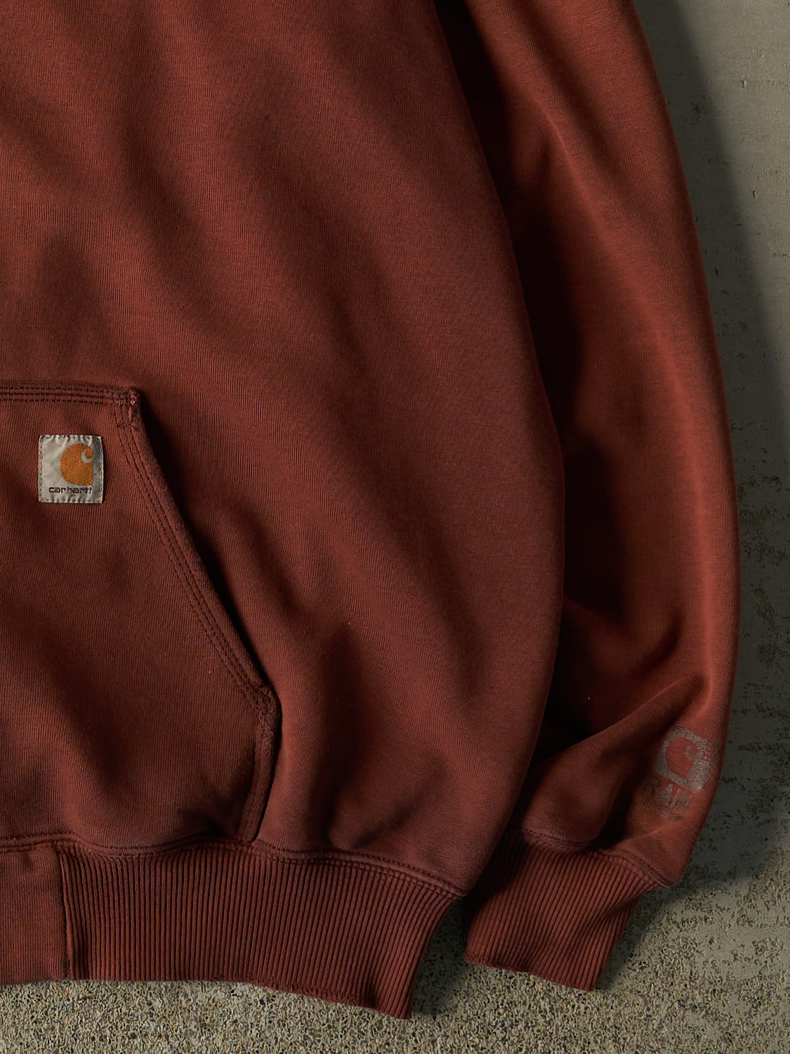 Vintage Y2K Sun Faded Red Carhartt Zip Up Hoodie (XXL/XXXL)