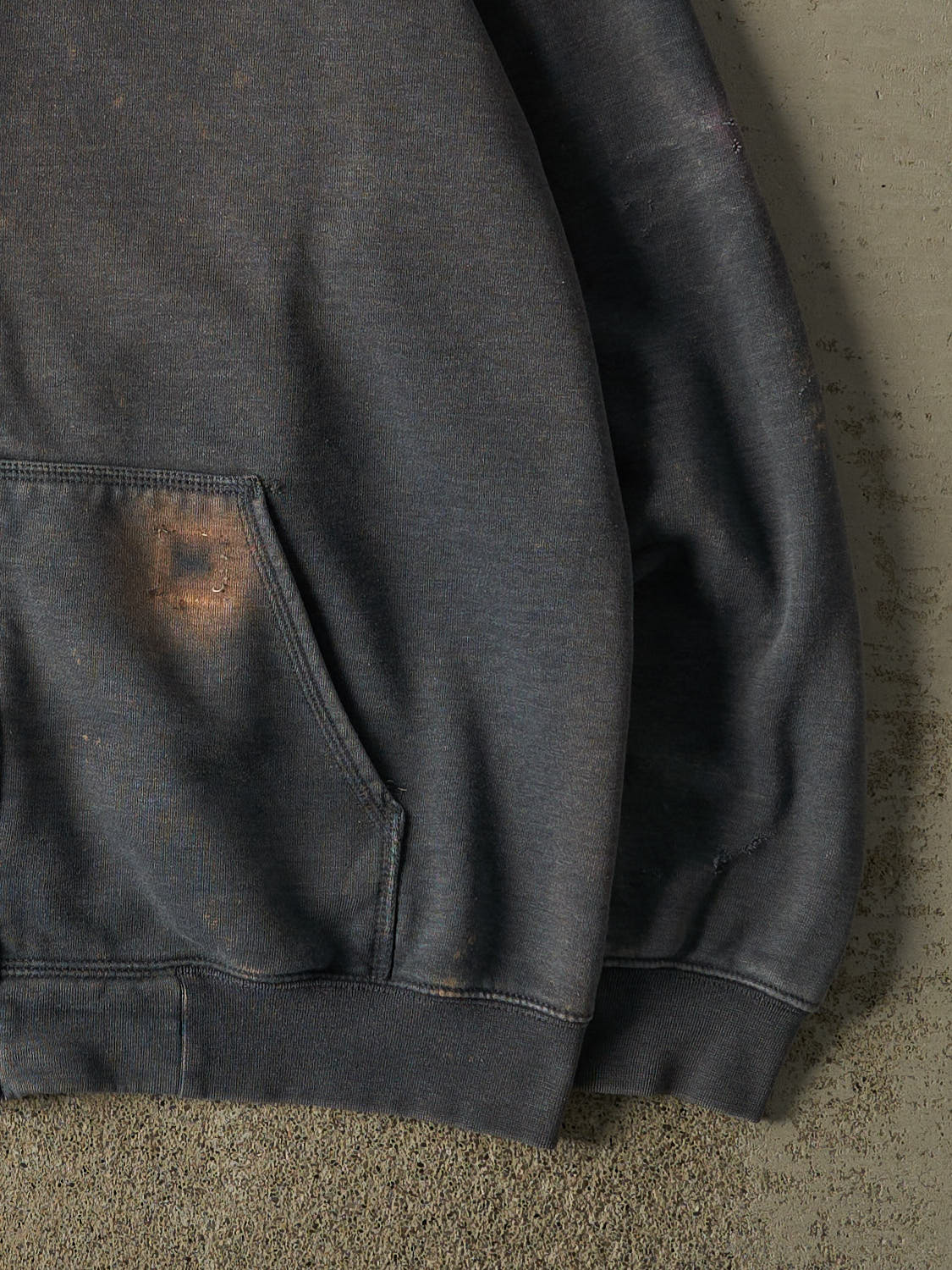 Vintage Y2K Sun Faded Grey Carhartt Zip Up Ghost Pocket Hoodie (XL)