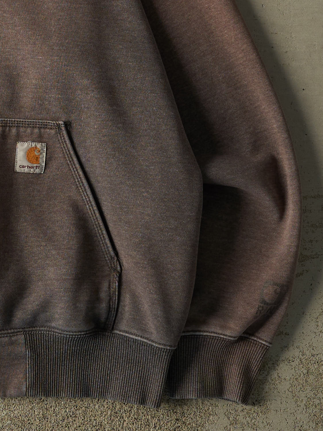Vintage Y2K Sun Faded Grey Carhartt Zip Up Hoodie (XL/XXL)