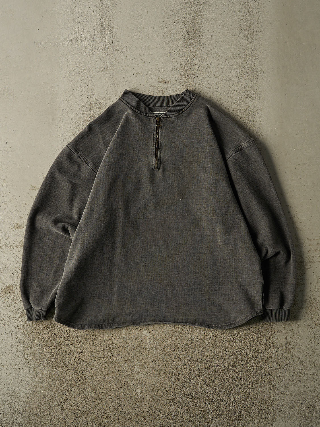 Vintage 90s Washed Grey Blank Quarter Zip (L/XL)
