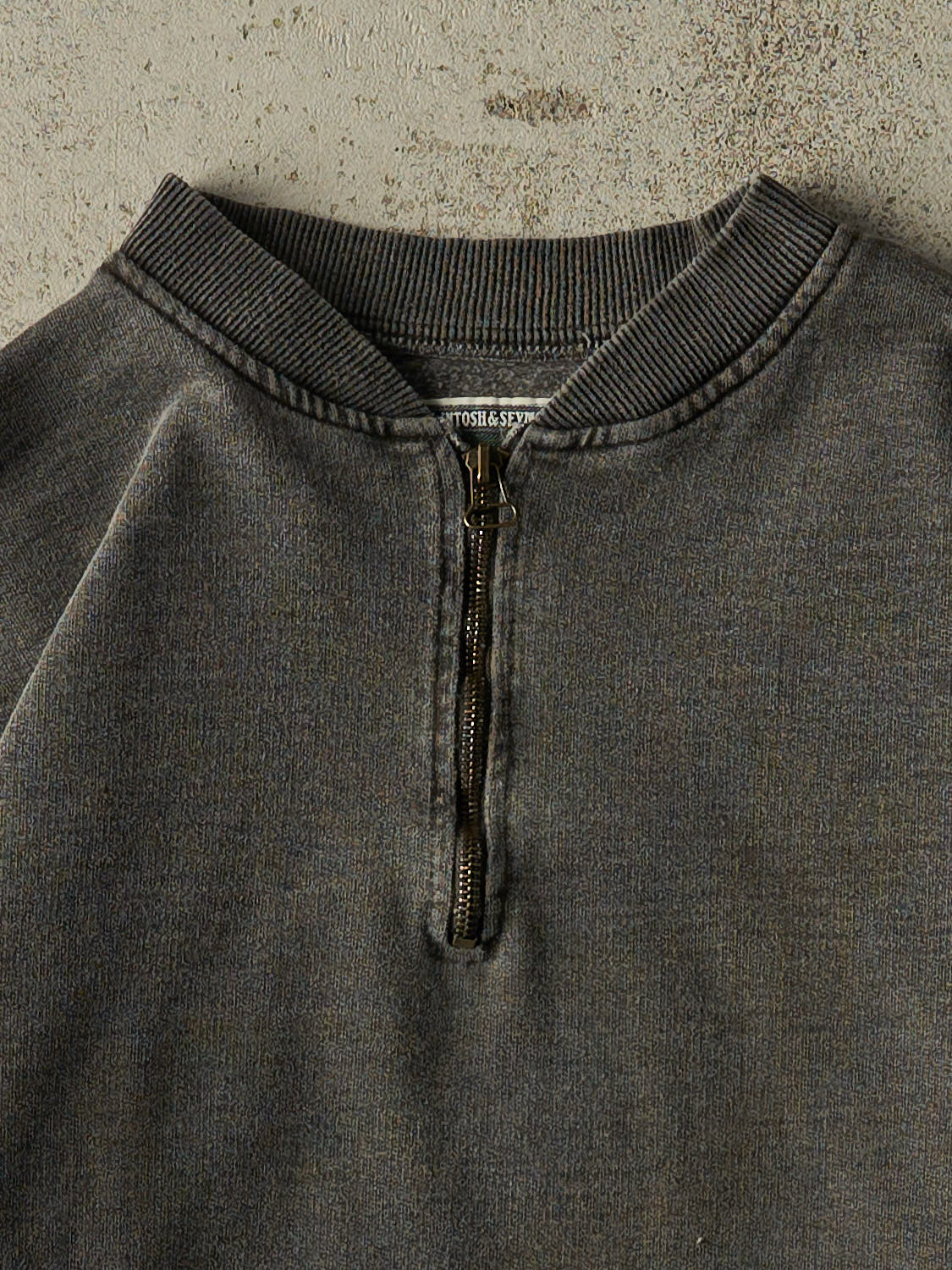 Vintage 90s Washed Grey Blank Quarter Zip (L/XL)