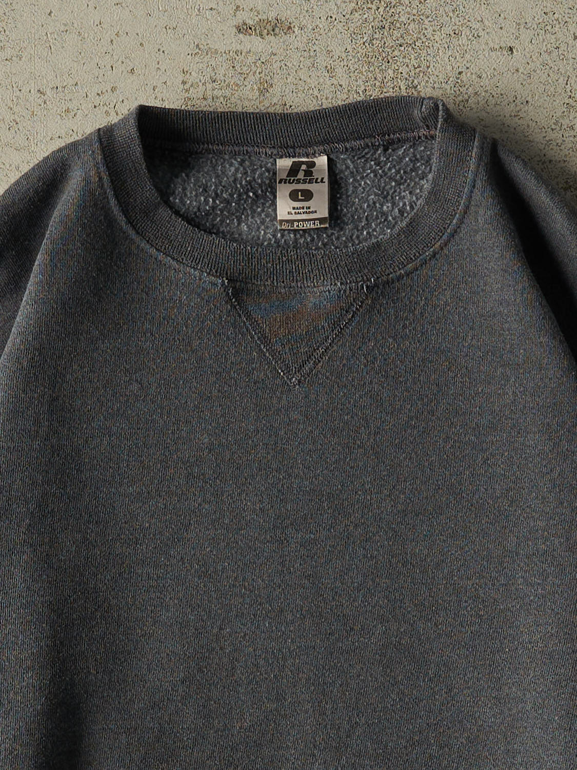 Vintage Y2K Charcoal Grey Russell Athletic Blank Crewneck (M/L)
