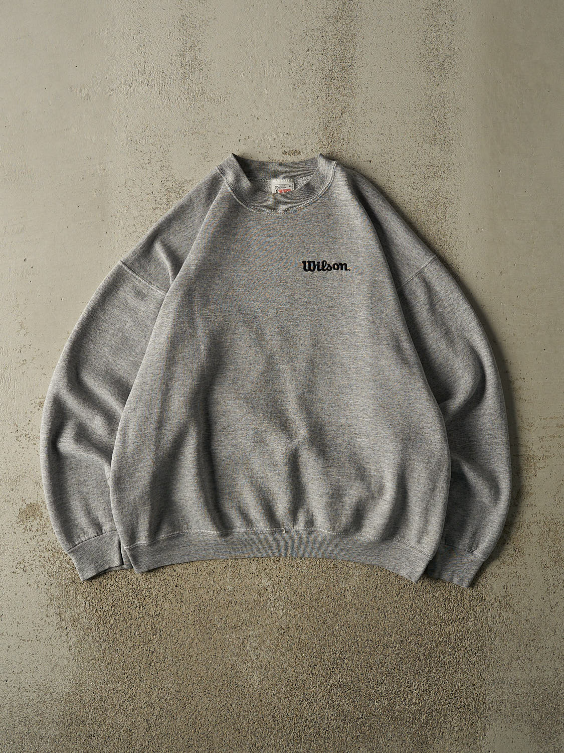 Vintage 90s Grey Wilson Embroidered Crewneck (L/XL)