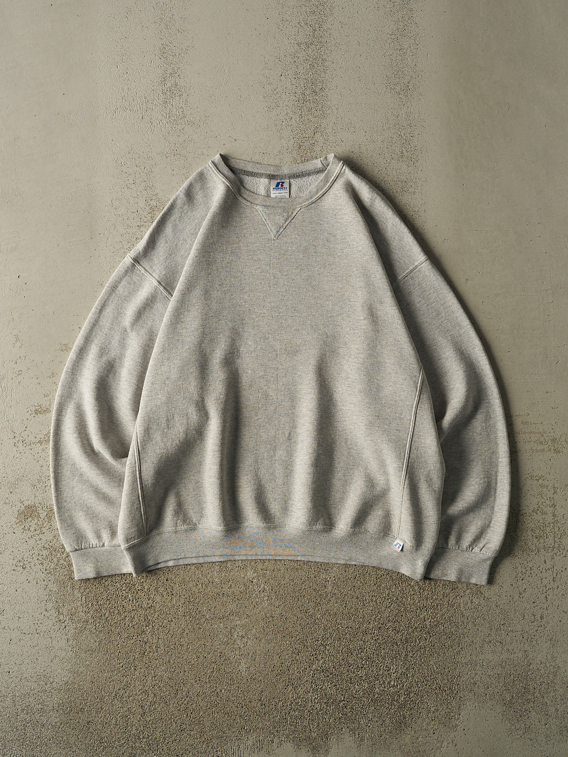 Vintage Y2K Heather Grey Russell Athletic Blank Crewneck (XXL)