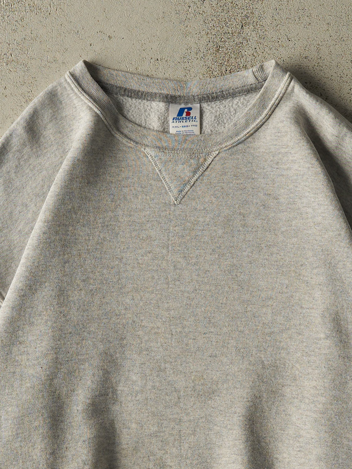 Vintage Y2K Heather Grey Russell Athletic Blank Crewneck (XXL)
