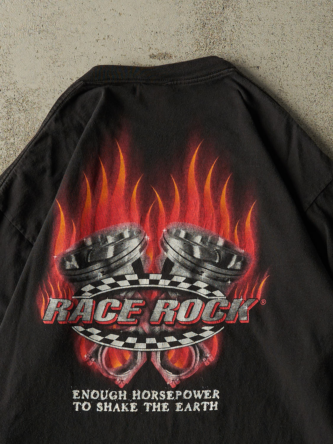 Vintage Y2K Black Race Rock Flame Long Sleeve (XL/XXL)