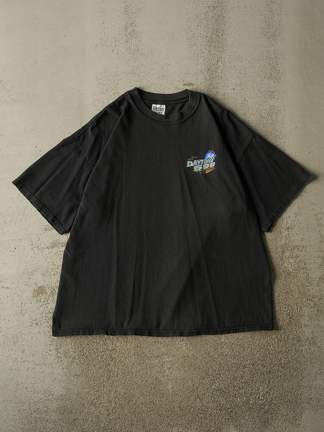 Vintage Y2K Faded Black Nascar Daytona 500 Tee (L/XL)