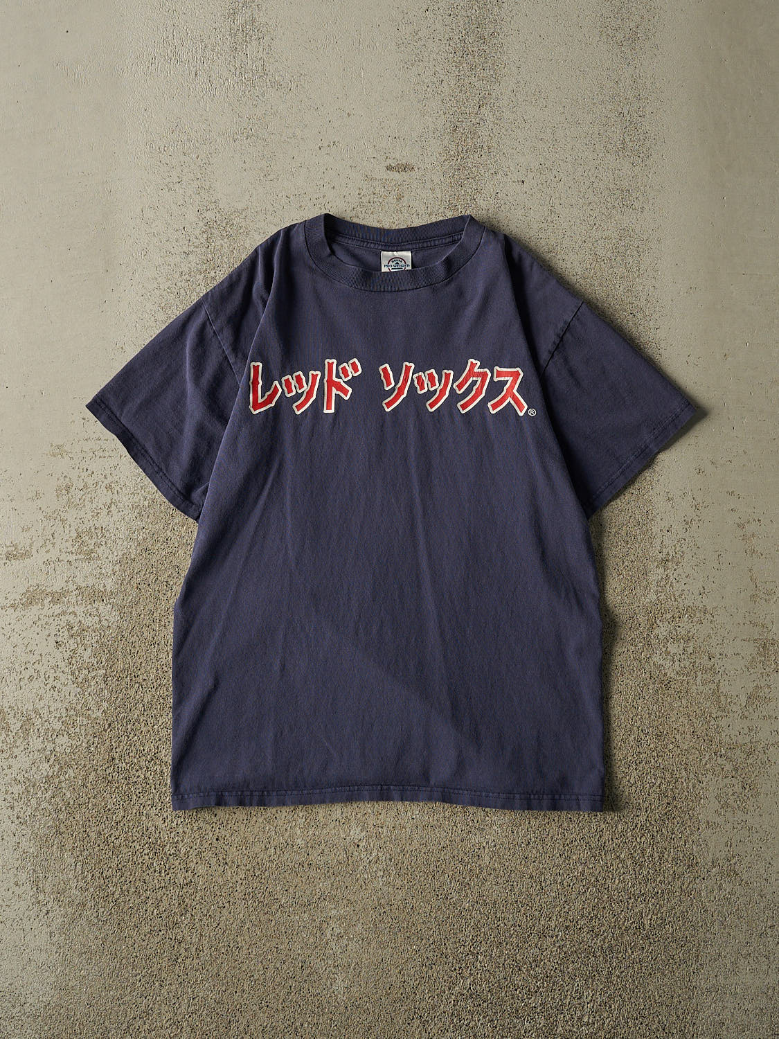 Vintage 07' Navy Blue Boston Red Sox #18 Japanese Tee (S/M)