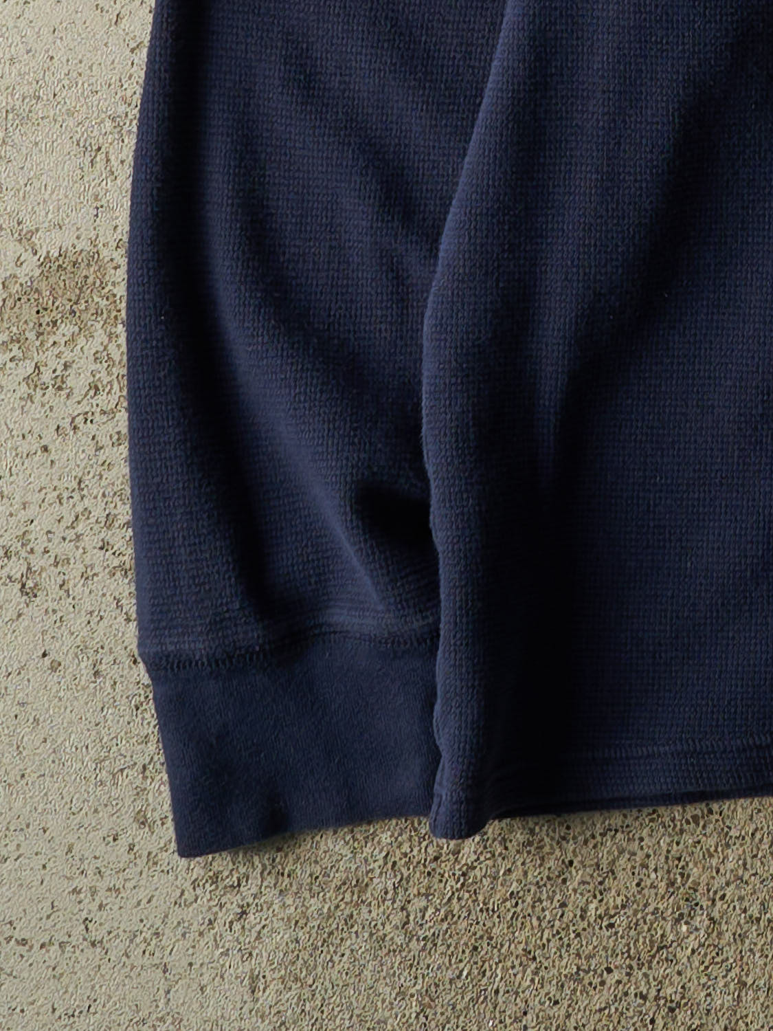 Vintage Y2K Navy Blue Polo Thermal Long Sleeve (XXL)