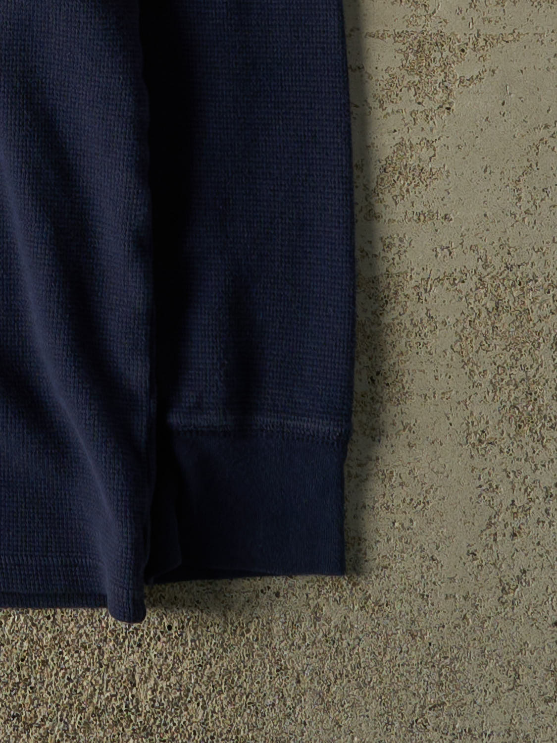 Vintage Y2K Navy Blue Polo Thermal Long Sleeve (XXL)