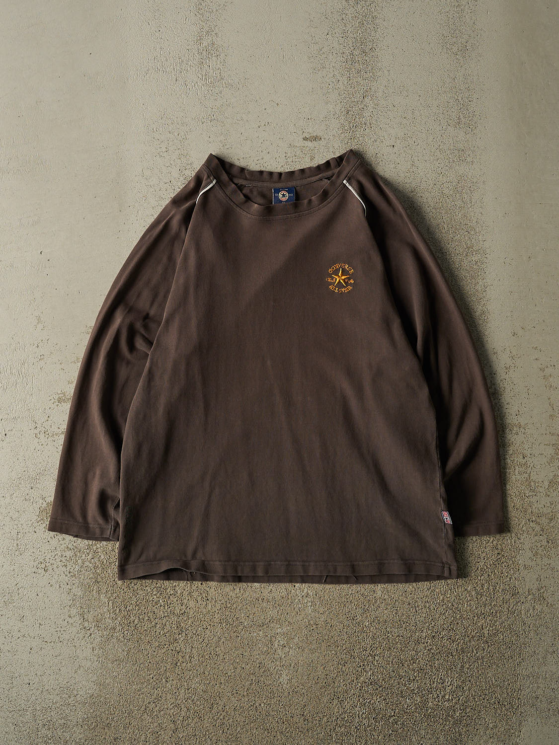Vintage Y2K Brown Converse Long Sleeve (L)