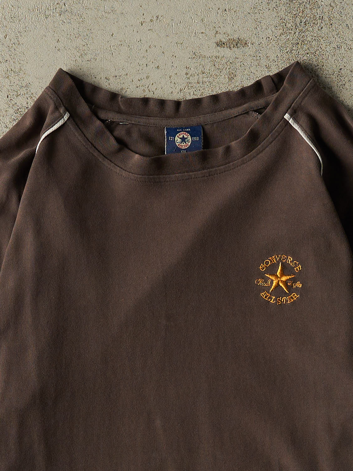 Vintage Y2K Brown Converse Long Sleeve (L)