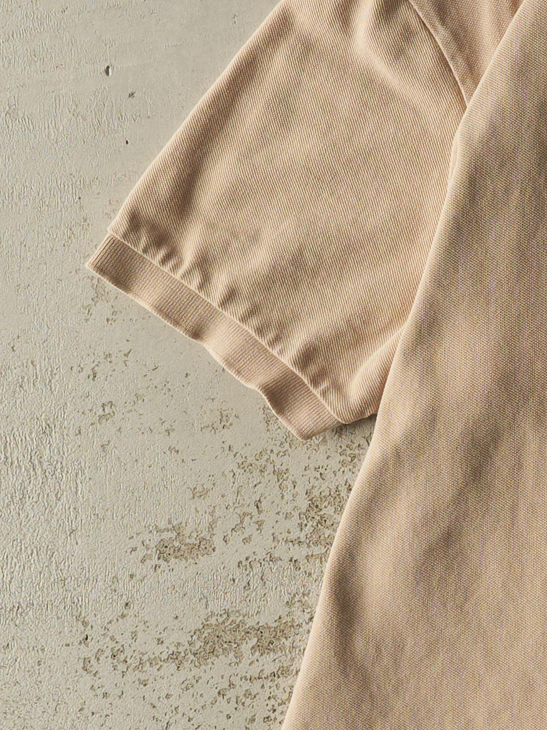 Vintage 90s Beige Polo Quarter Button Tee (L/XL)