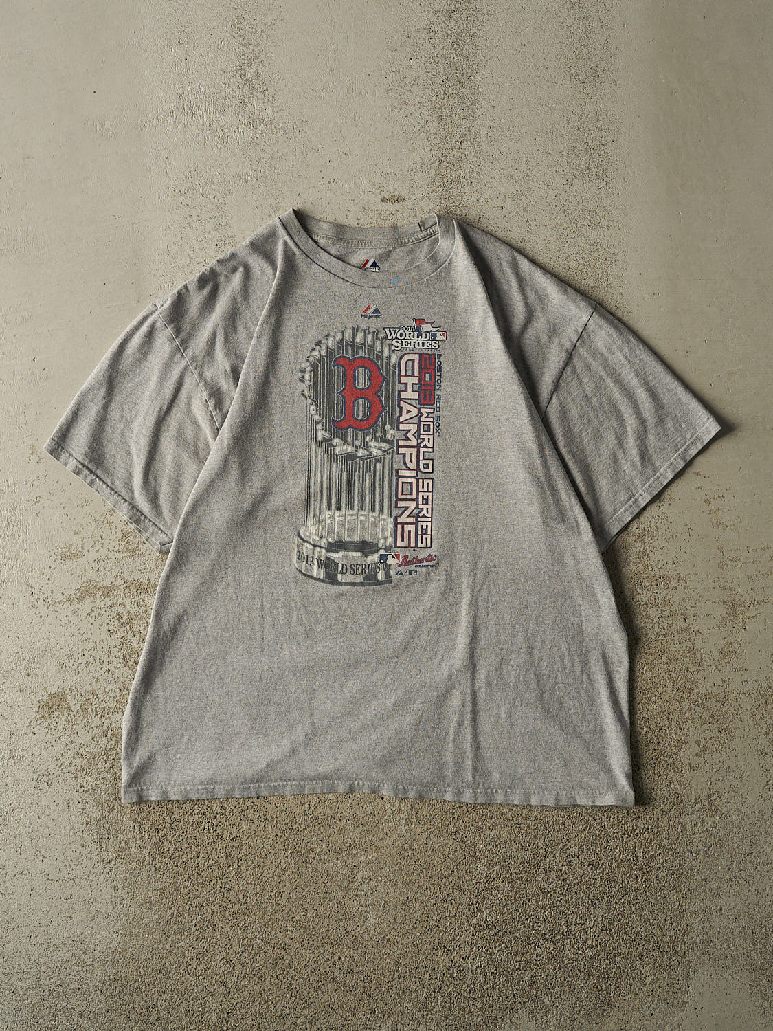 Vintage 13' Grey Boston Red Sox World Series Champions Tee (XL/XXL)