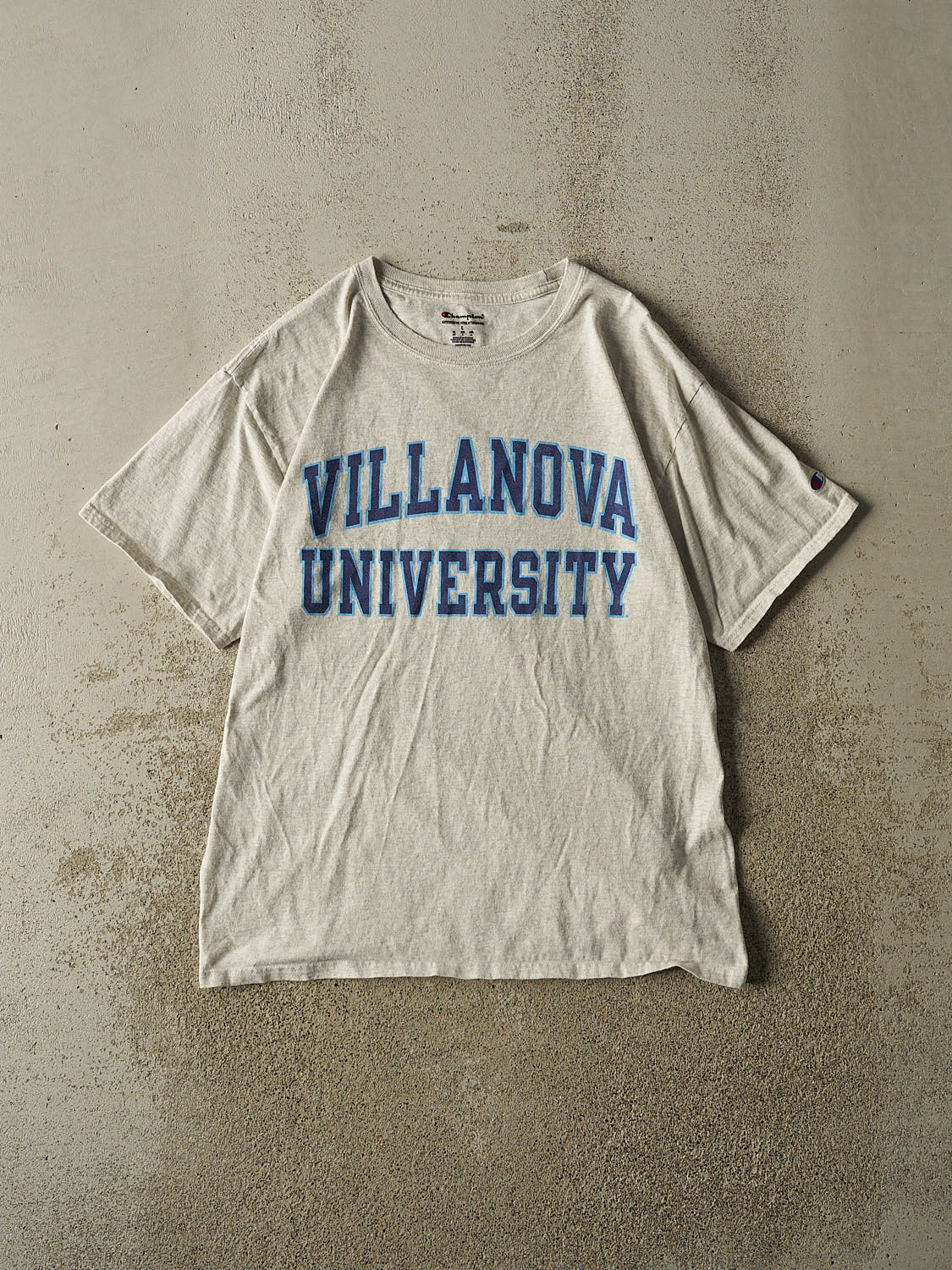 Vintage Y2K Heather Grey Villanova University Champion Tee (M/L)