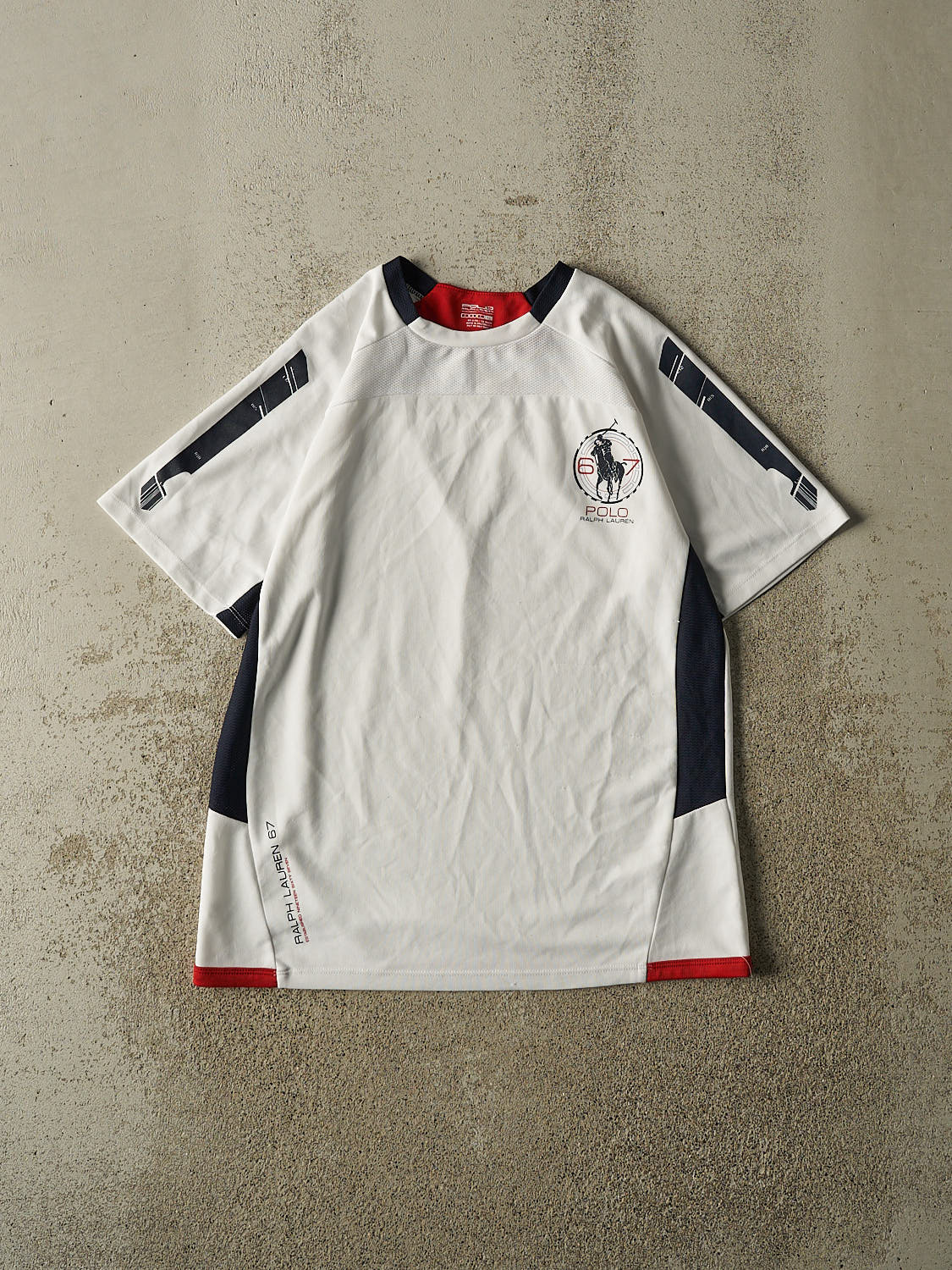 Vintage Y2K White Polo Jersey (M/L)