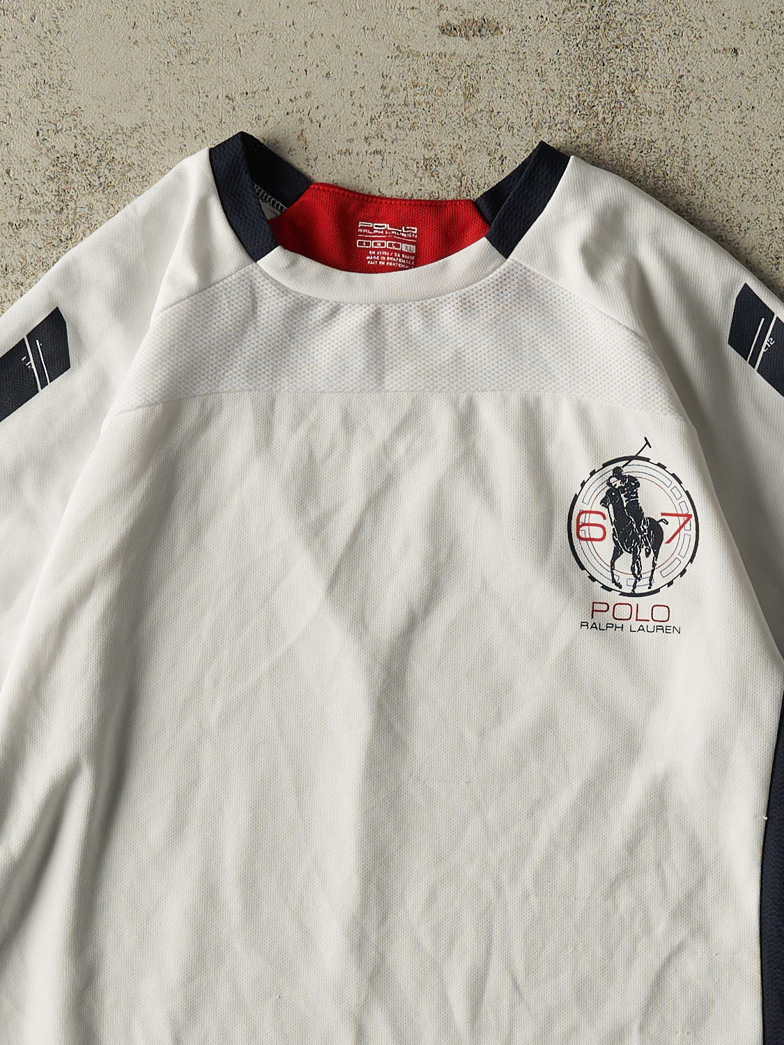 Vintage Y2K White Polo Jersey (M/L)