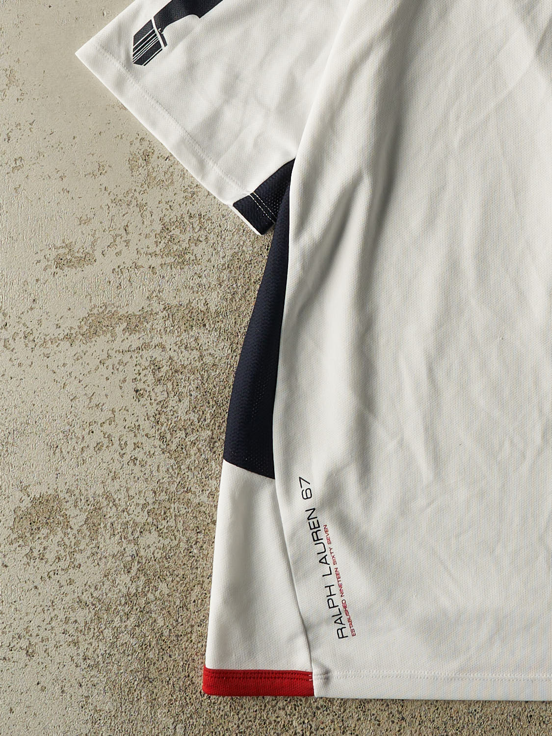 Vintage Y2K White Polo Jersey (M/L)