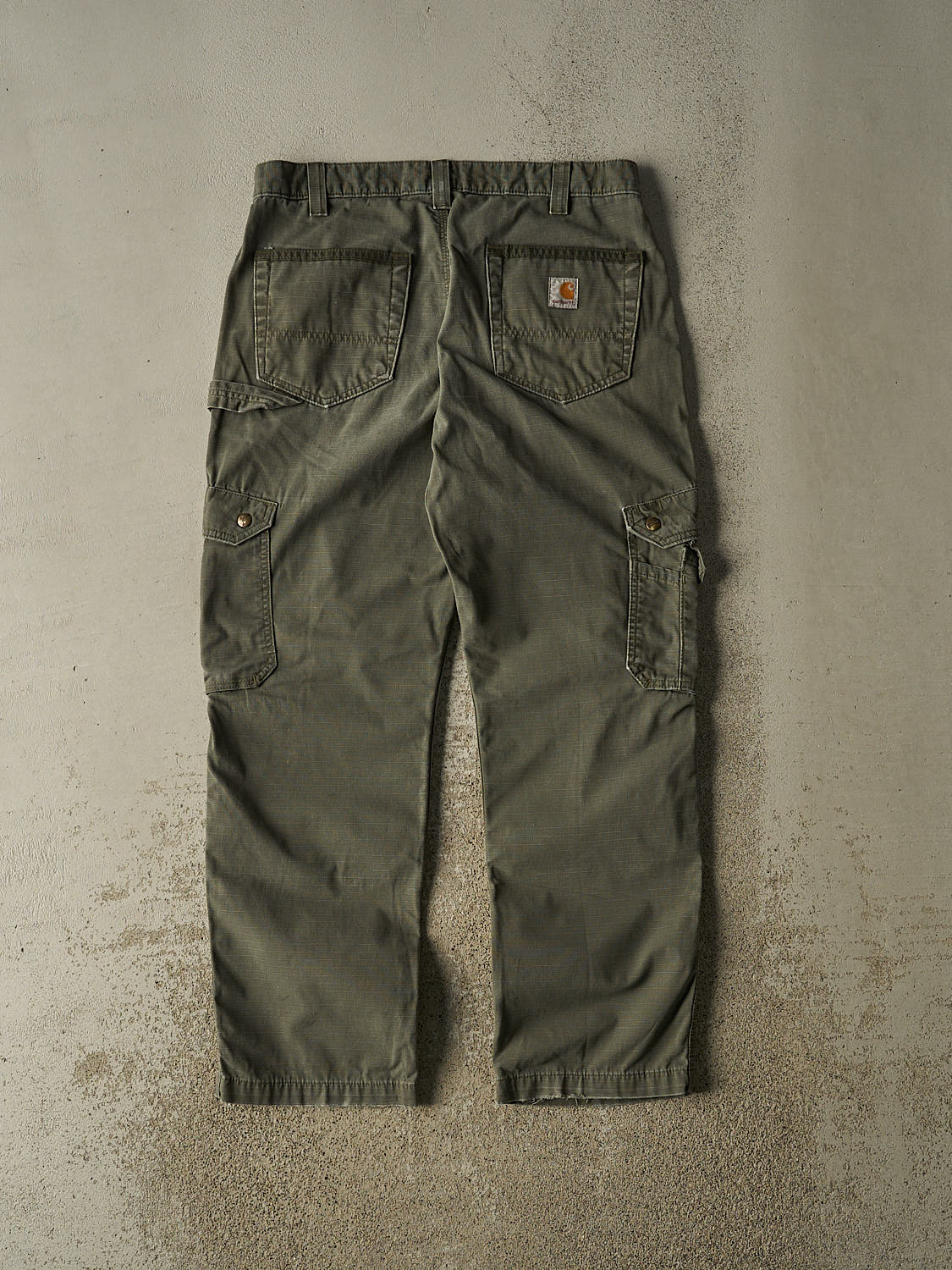 Vintage Y2K Green Carhartt Double Knee Rip Stop Carpenter Pants (33x29.5)