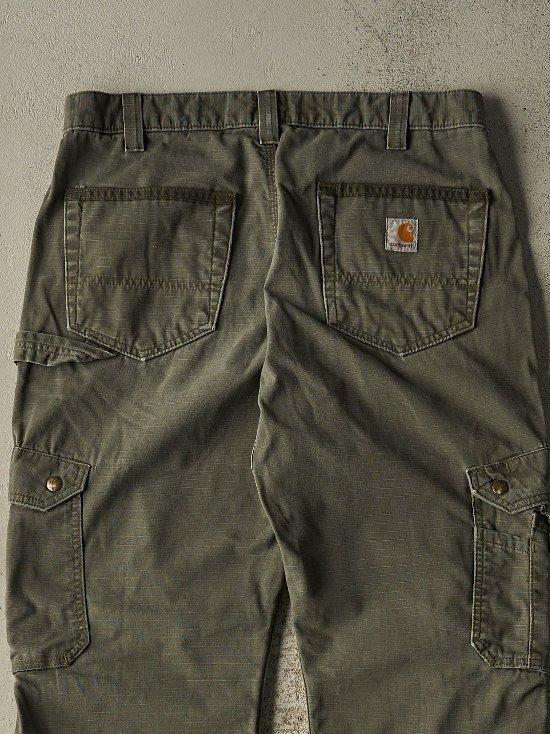 Vintage Y2K Green Carhartt Double Knee Rip Stop Carpenter Pants (33x29.5)