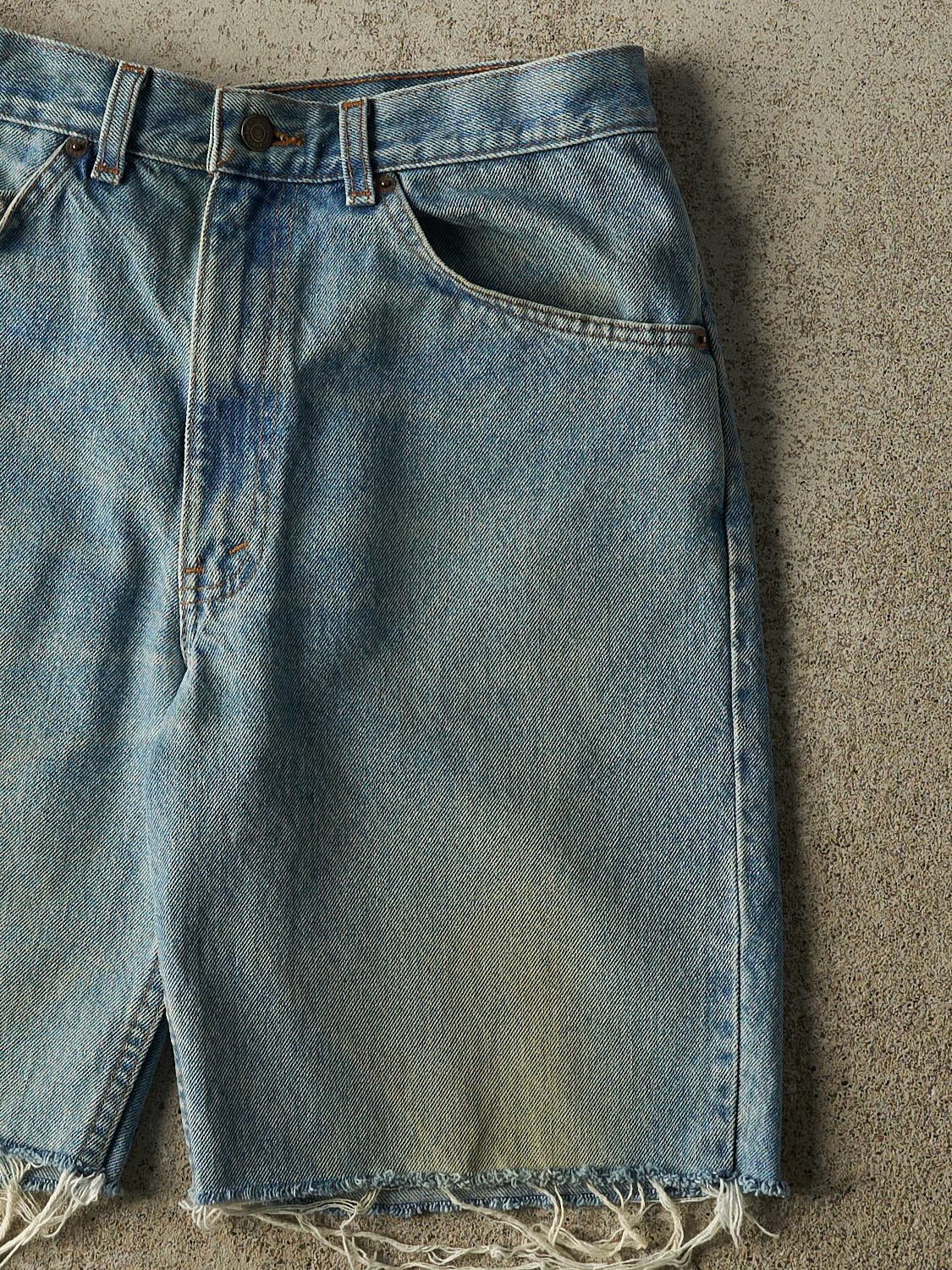 Vintage 80s Light Wash Levi's Orange Tab Cut Off Jean Shorts (31x9)