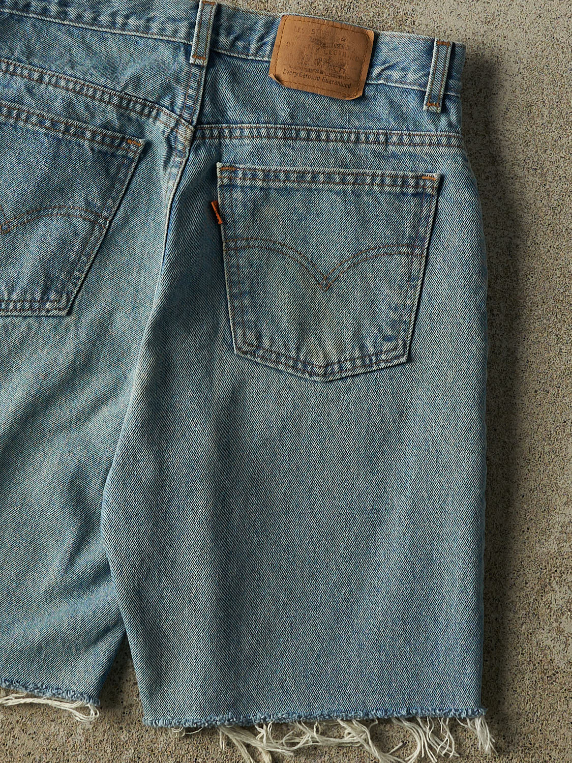 Vintage 80s Light Wash Levi's Orange Tab Cut Off Jean Shorts (31x9)
