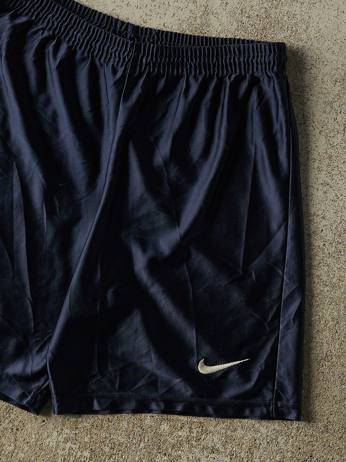 Vintage 90s Navy Blue Nike Track Shorts (27x7)