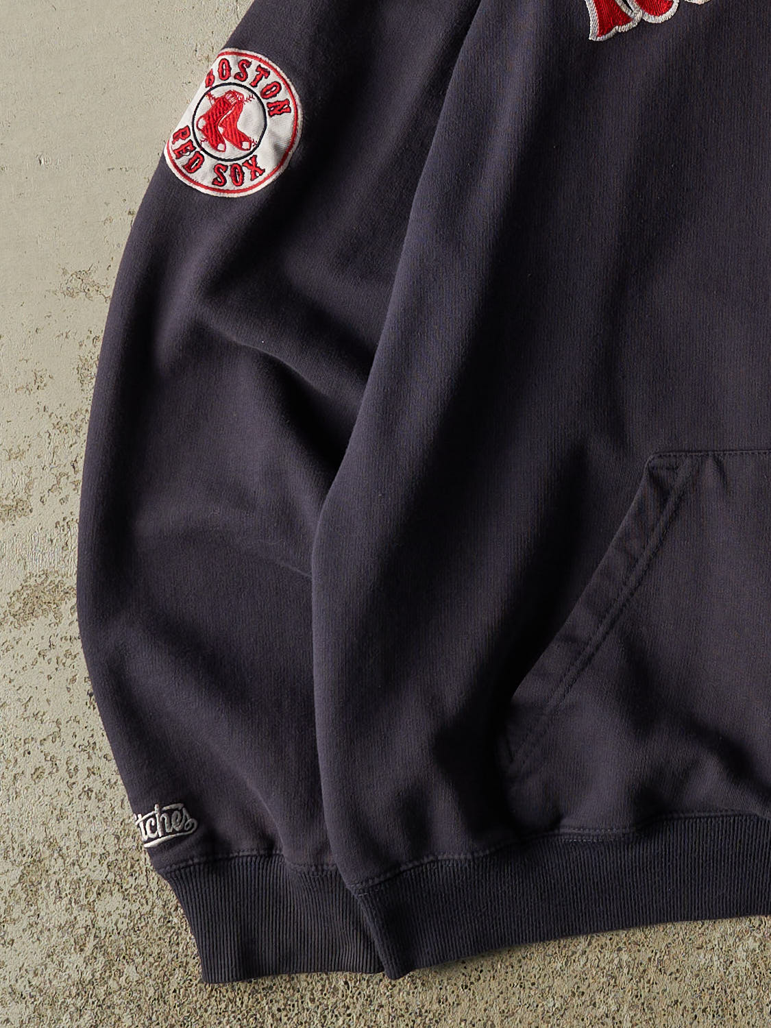 Vintage Y2K Navy Blue Boston Red Sox Zip Up Hoodie (L/XL)