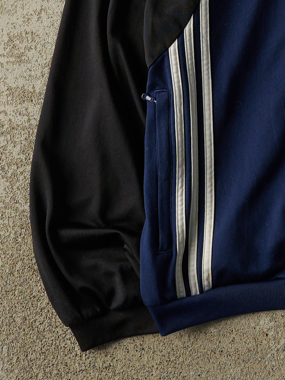 Vintage Y2K Navy Blue Adidas Zip Up Track Sweater (L)