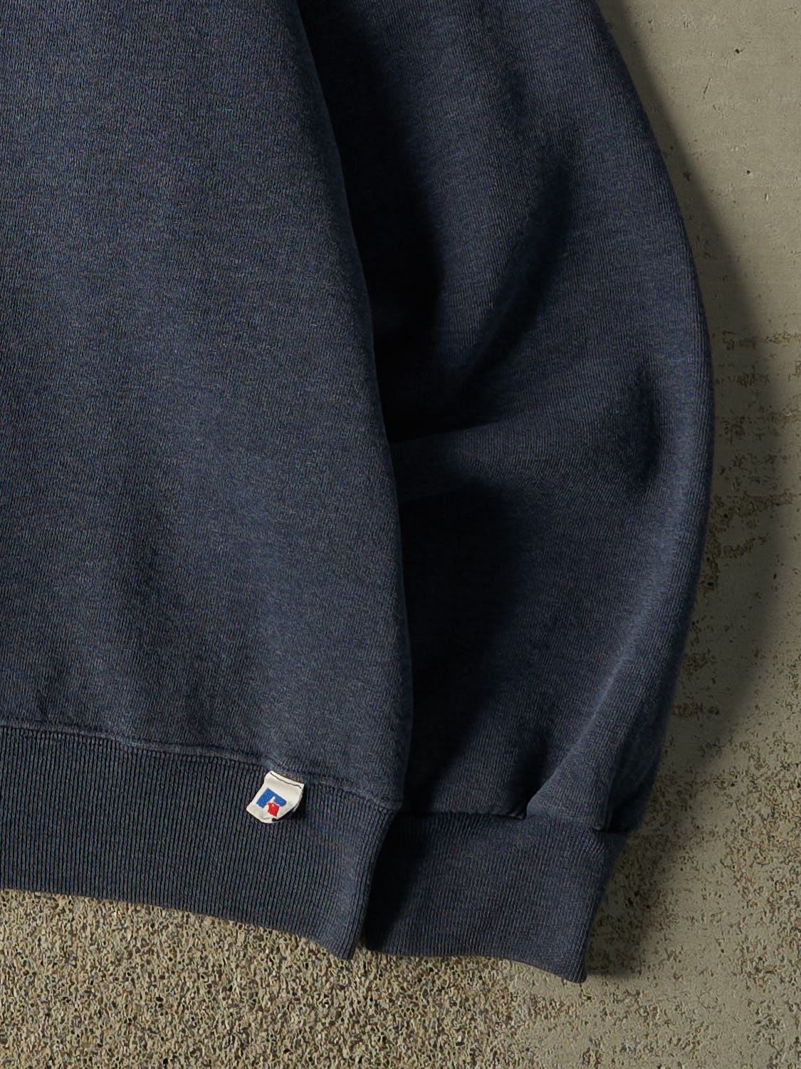 Vintage 90s Washed Navy Russell Athletic Blank Crewneck (L)