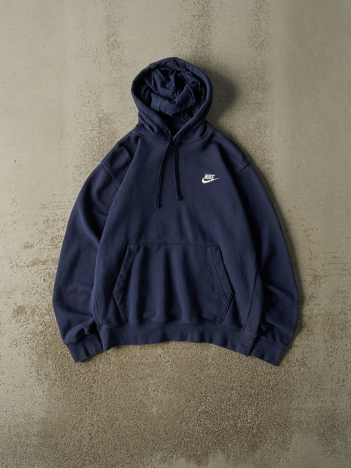 Vintage Y2K Navy Blue Nike Embroidered Hoodie (M)