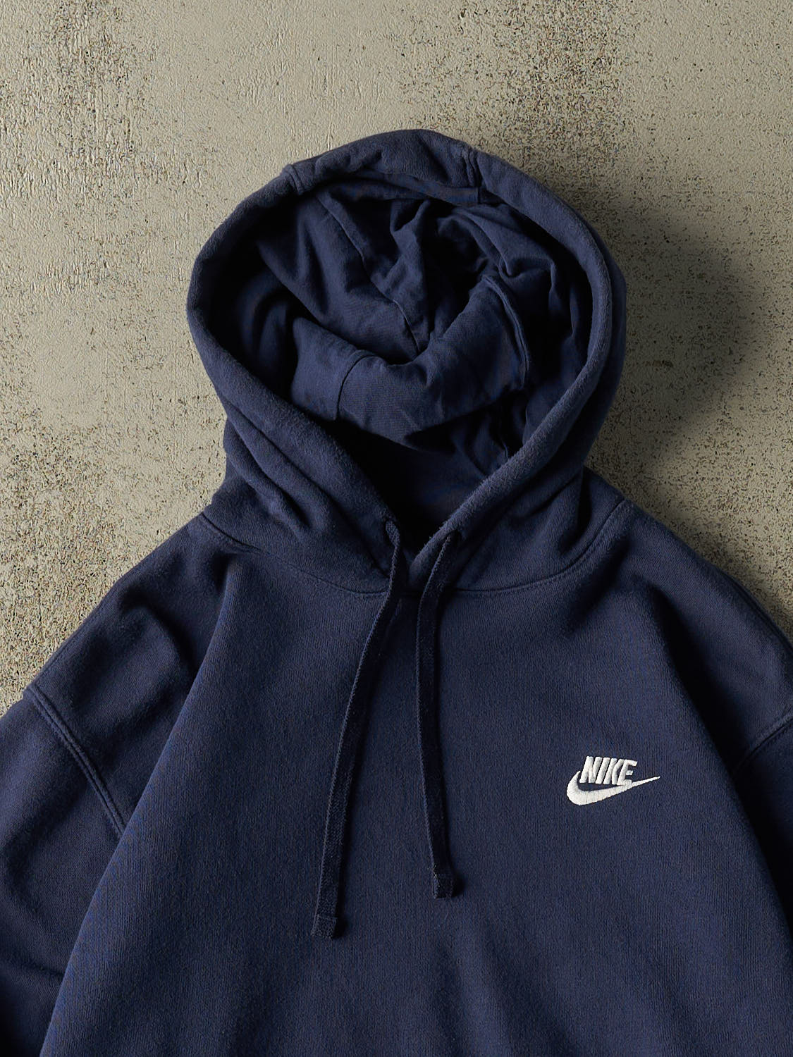 Vintage Y2K Navy Blue Nike Embroidered Hoodie (M)