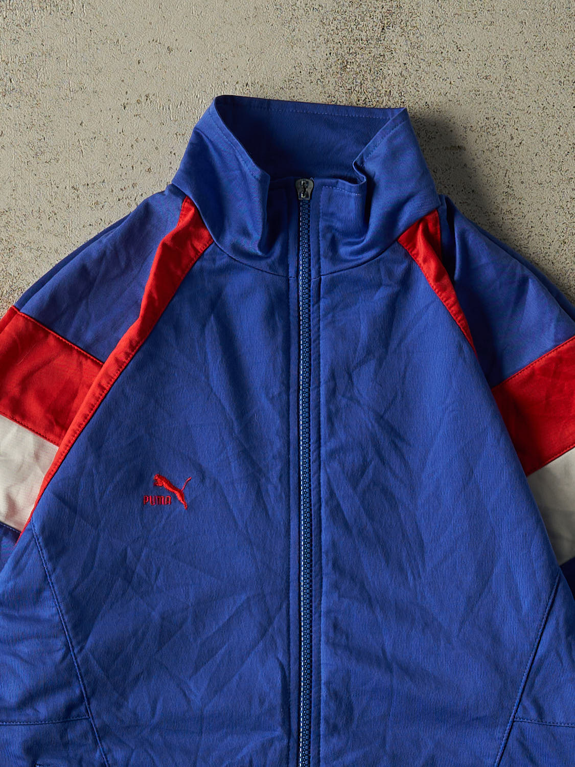 Vintage 90s Blue Puma Zip Up Track Jacket (S/M)