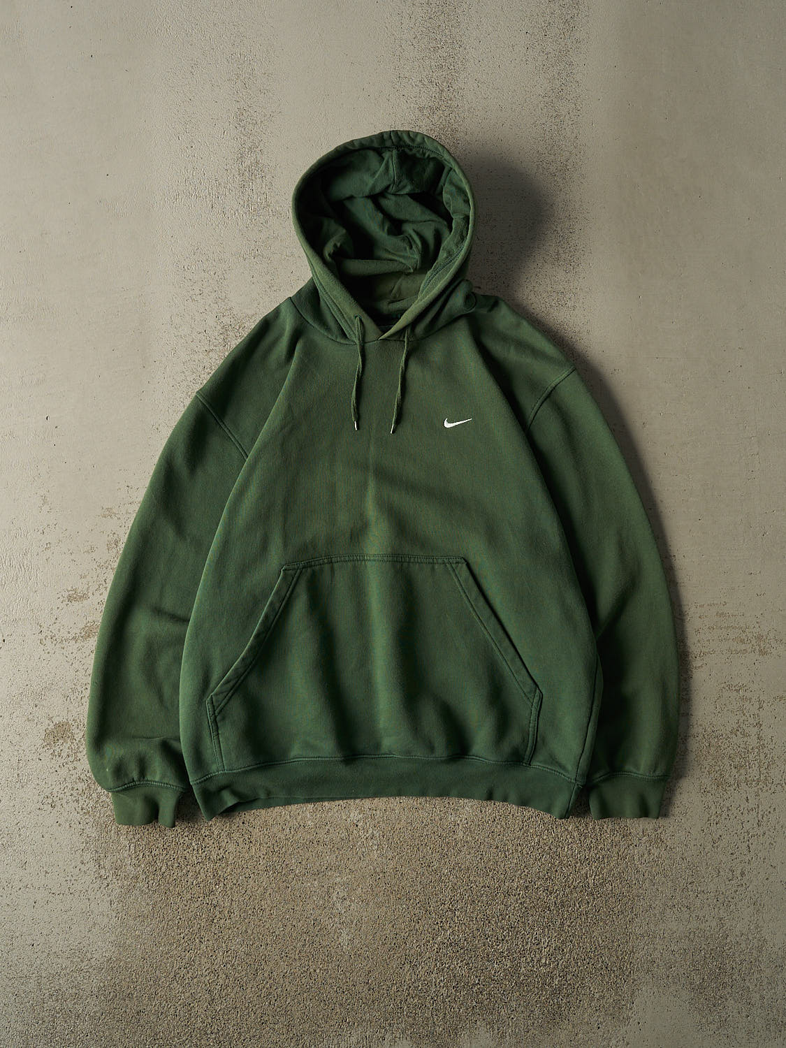 Vintage Y2K Green Nike Embroidered Hoodie (XL)