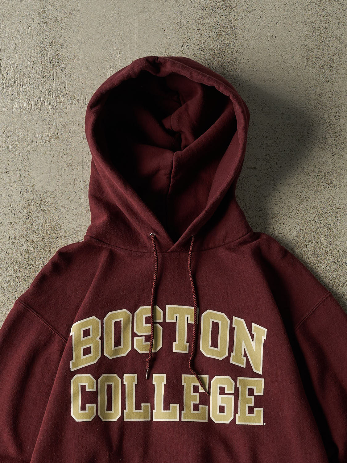 Vintage 90s Burgundy Champion Boston College Hoodie (S/M)