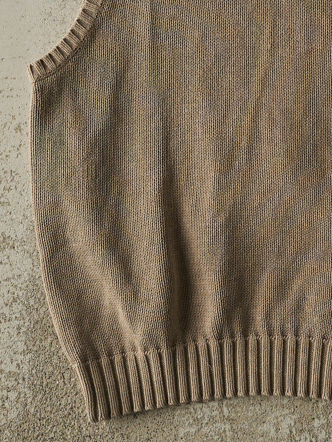 Vintage 90s Beige Polo Embroidered Knit Vest (S)