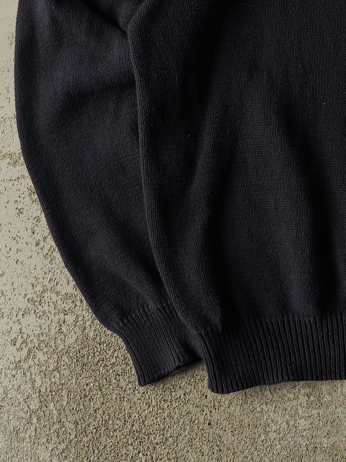 Vintage 90s Navy Blue Striped Patterned Knit (L)