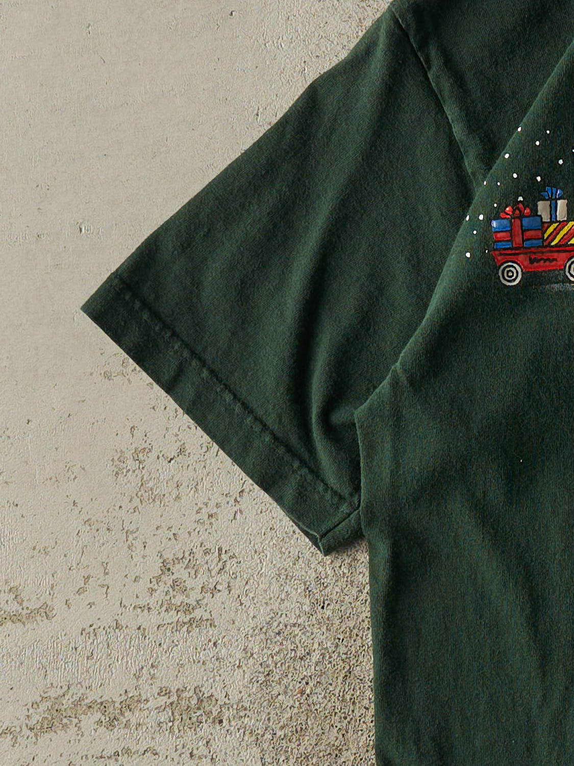 Vintage 90s Green Snoopy Christmas Tee (S/M)