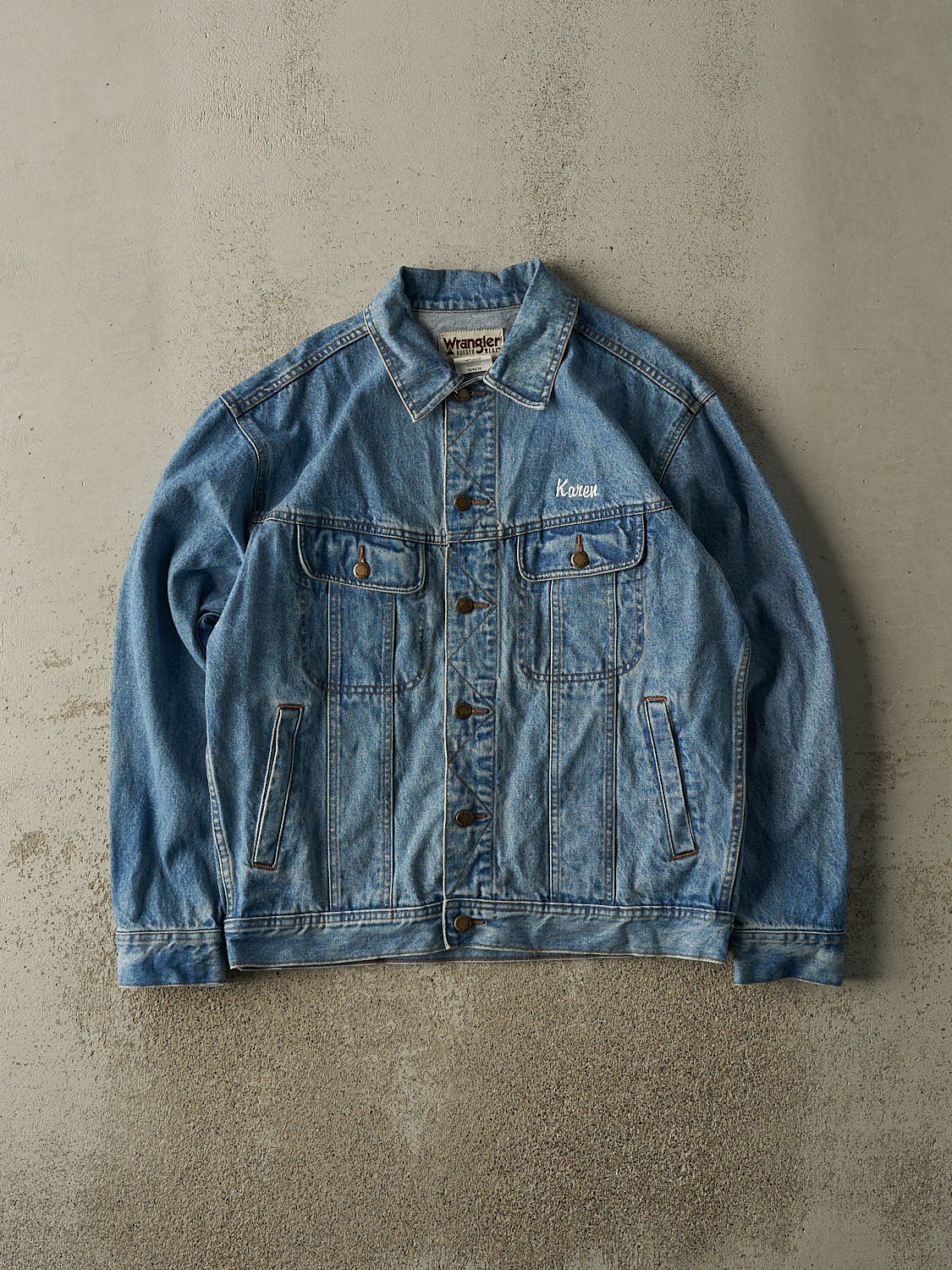 Vintage 90s Light Wash Countryside Saddle Club Denim Jacket (M)