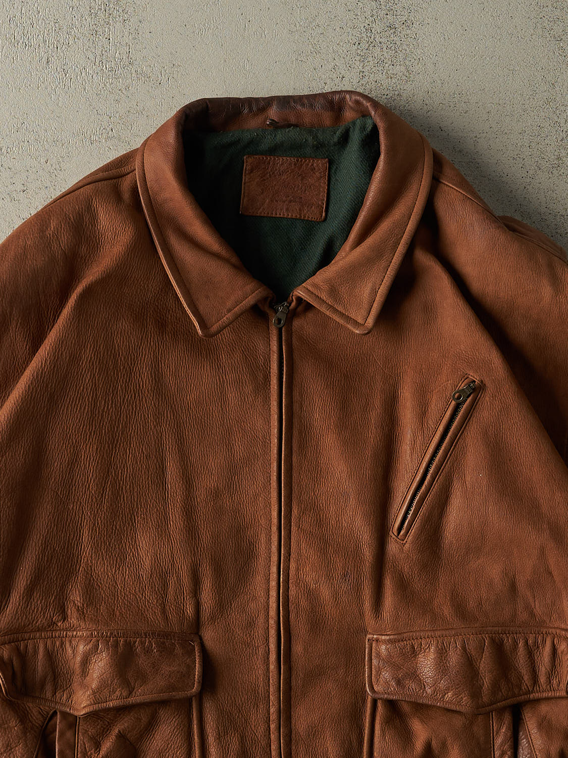 Vintage 90s Brown Suede Leather Jacket (XXL)