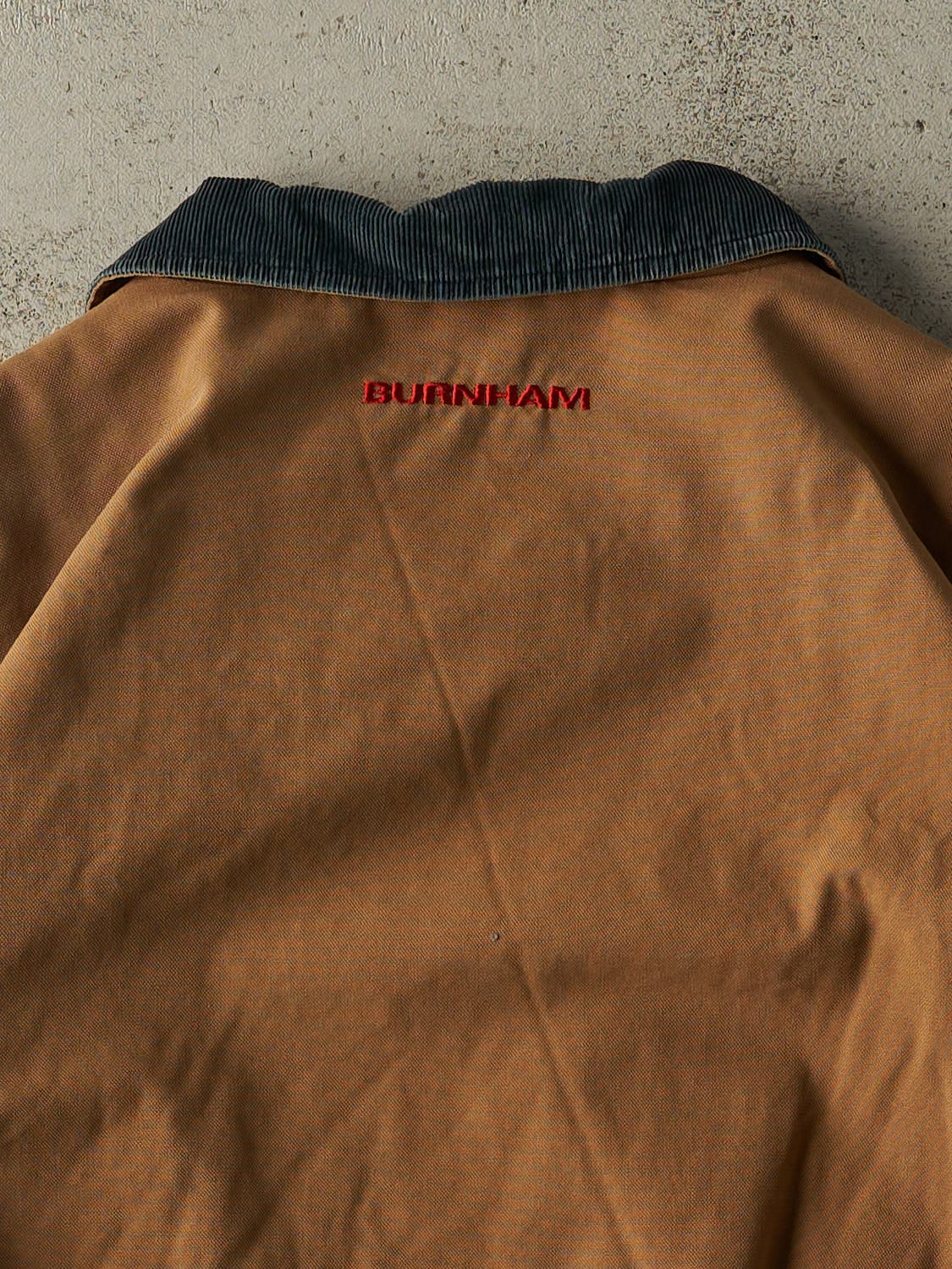 Vintage 03' Beige Embroidered Lined Workwear Jacket (XL/XXL)