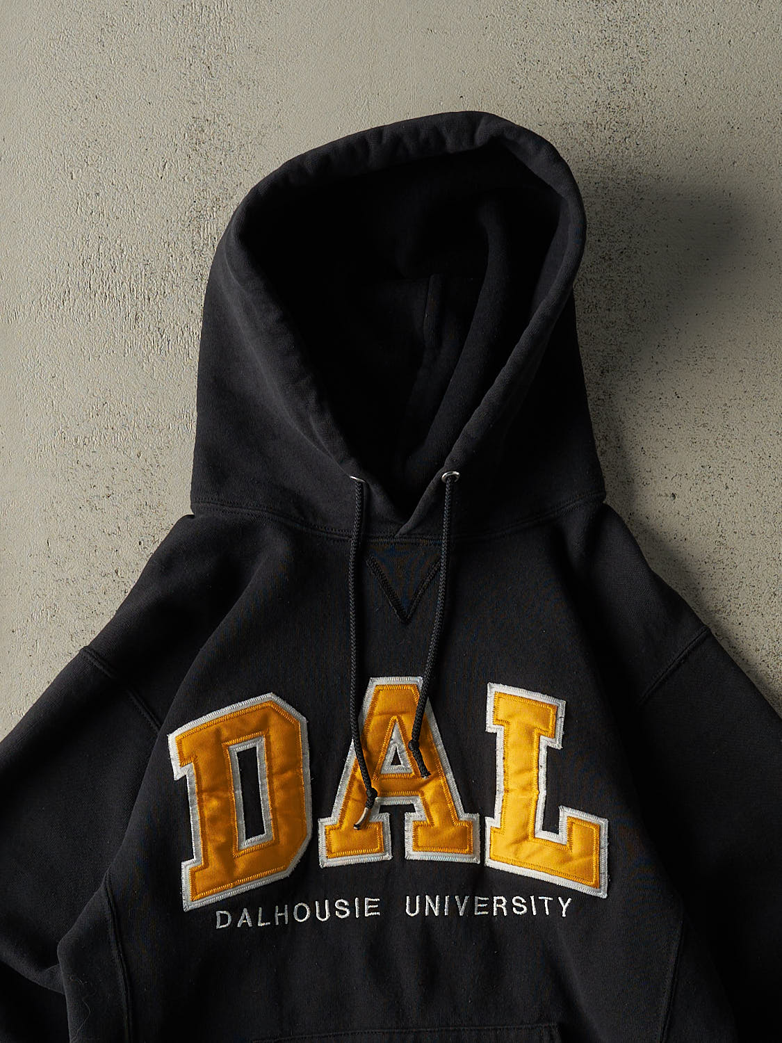 Vintage Y2K Black Russell Athletic Dalhousie University Hoodie (XS/S)