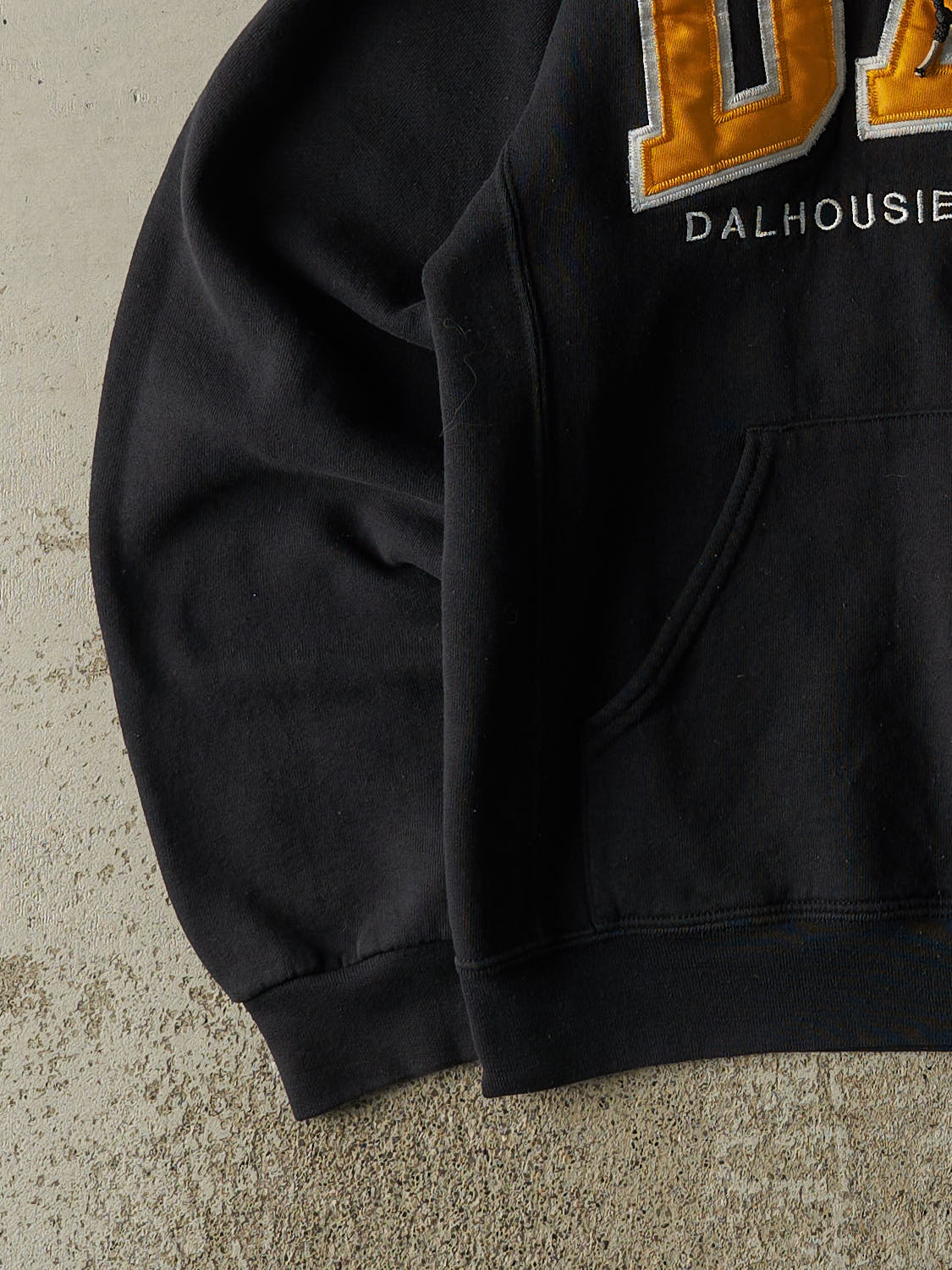 Vintage Y2K Black Russell Athletic Dalhousie University Hoodie (XS/S)