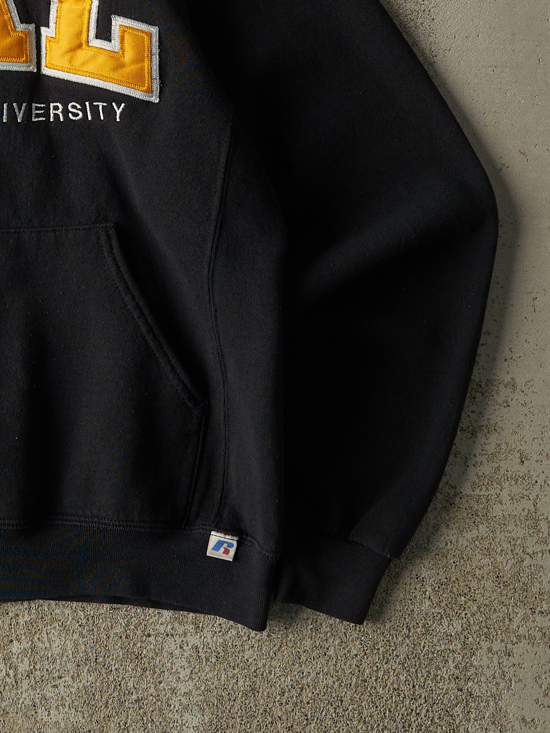 Vintage Y2K Black Russell Athletic Dalhousie University Hoodie (XS/S)