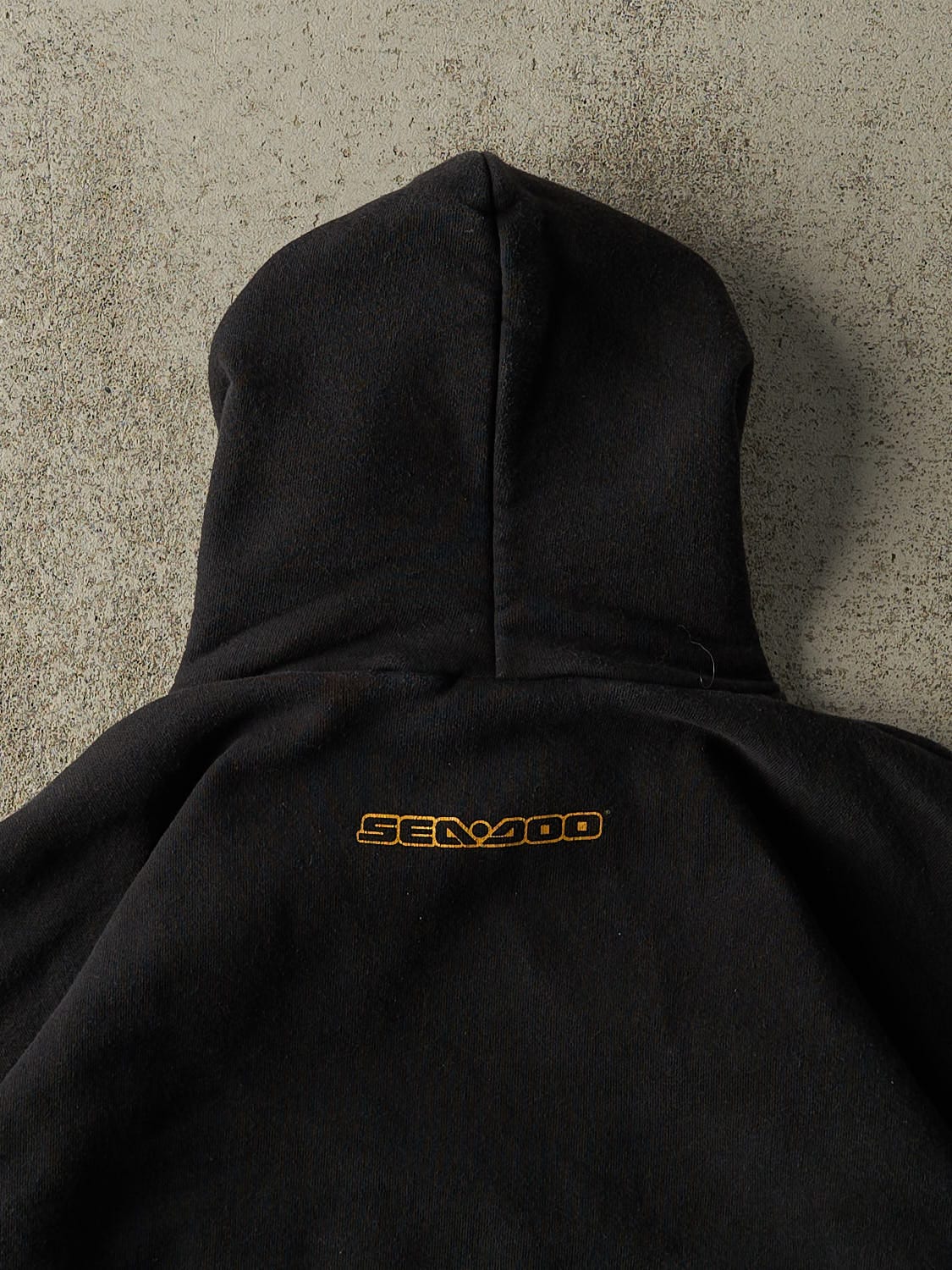 Vintage Y2K Black Sea Doo 3D Logo Hoodie (L/XL)