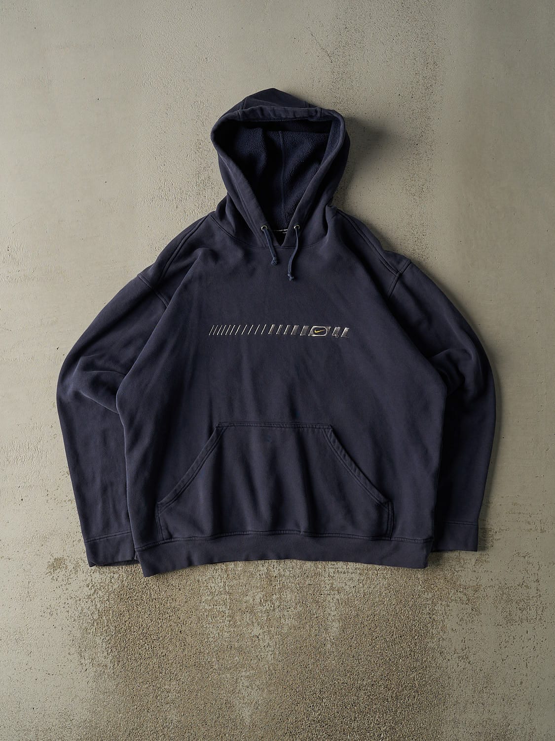Vintage 90s Navy Blue Nike Embroidered Hoodie (XL/XXL)