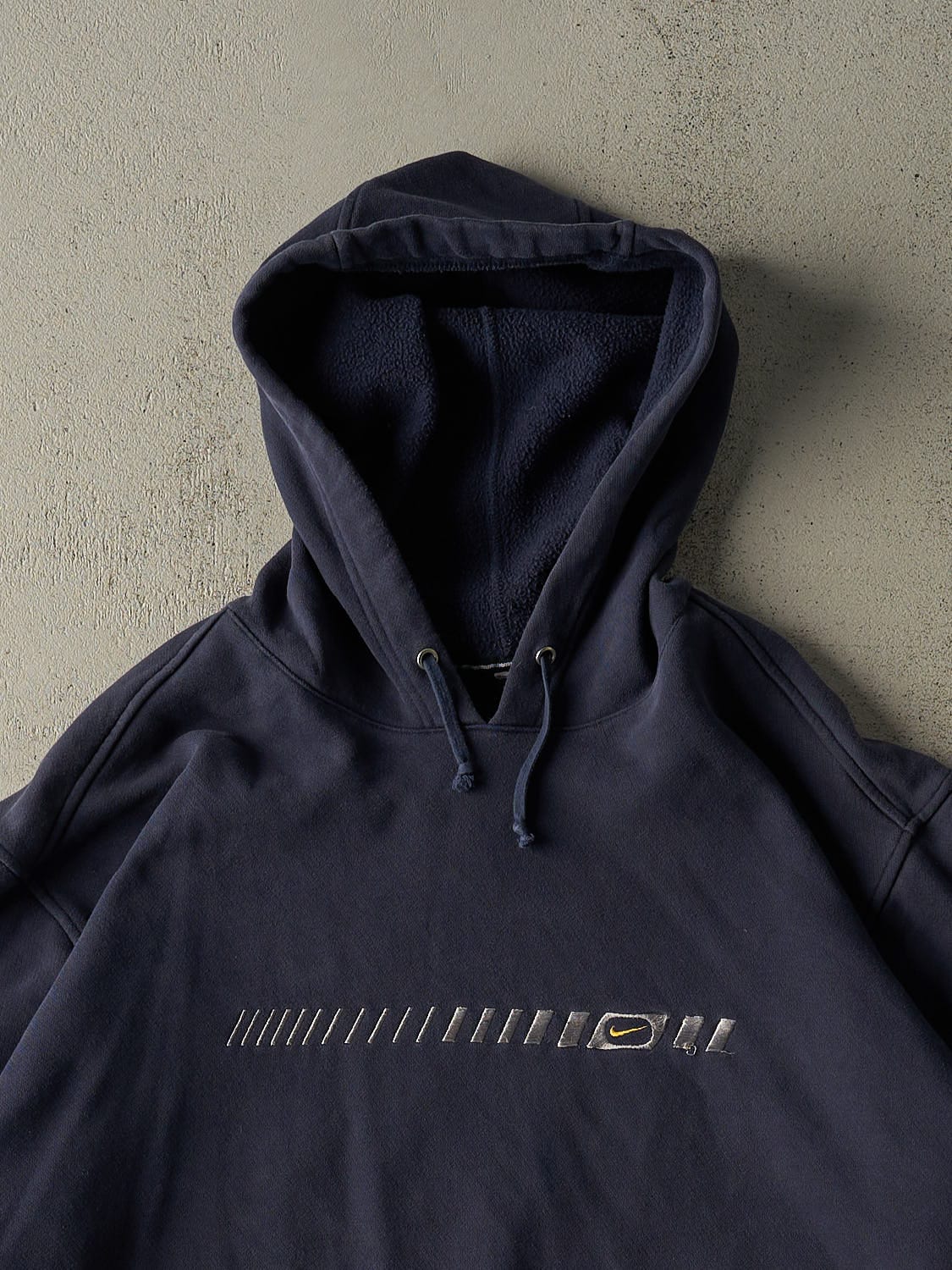 Vintage 90s Navy Blue Nike Embroidered Hoodie (XL/XXL)