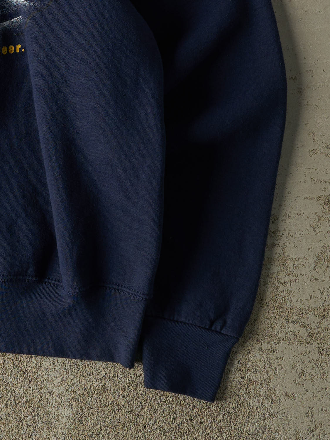 Vintage 90s Navy Blue Santa Slogan Crewneck (XL)