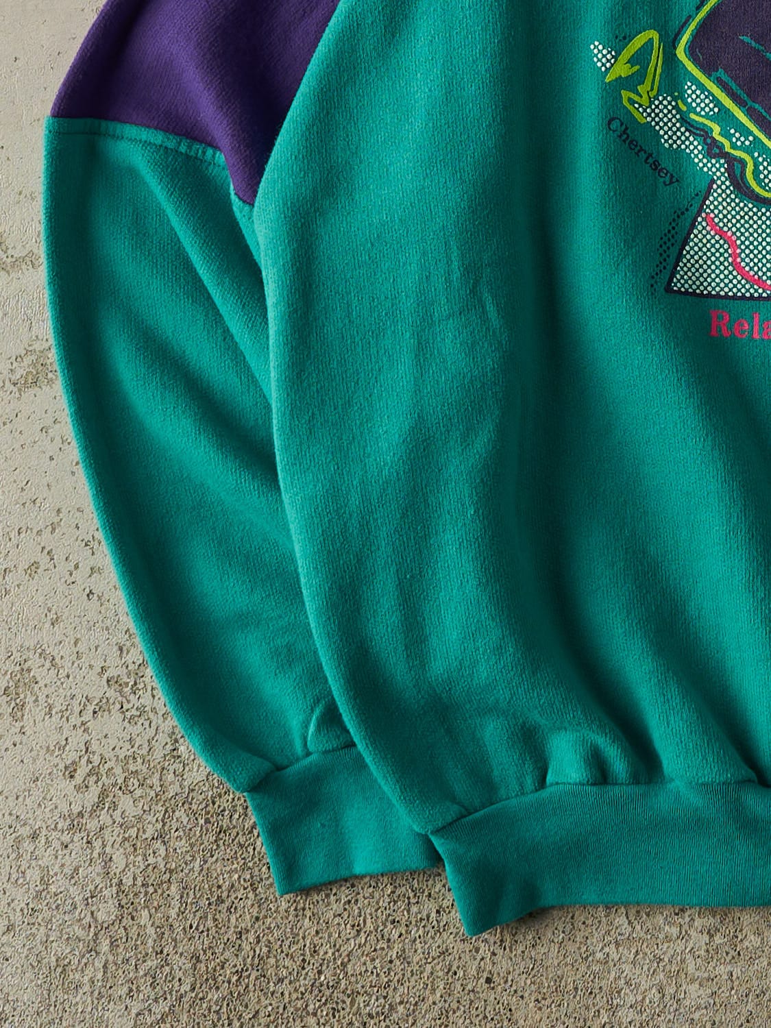 Vintage 92' Teal Snowmobile Crewneck (M)